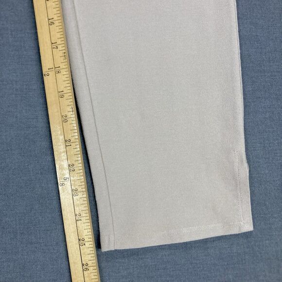 Eileen Fisher Stretch Crepe Ankle Pants Tan Classic Casual Office Career Pull On - Picture 9 of 11